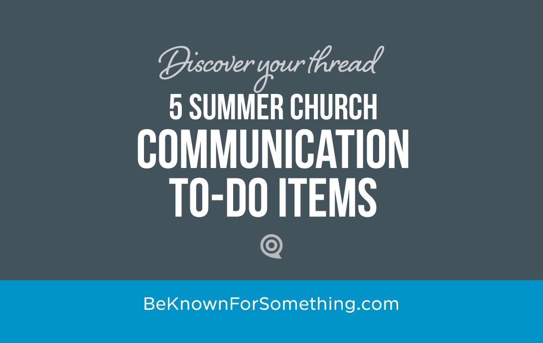 Communication To-do's