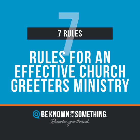Rules for Effective Church Greeters